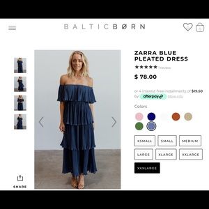 Baltic born Zara blue pleated dress